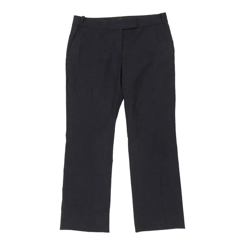 Salvatore Ferragamo Trousers - 35W UK 14 Navy Wool Blend | Size: UK 14