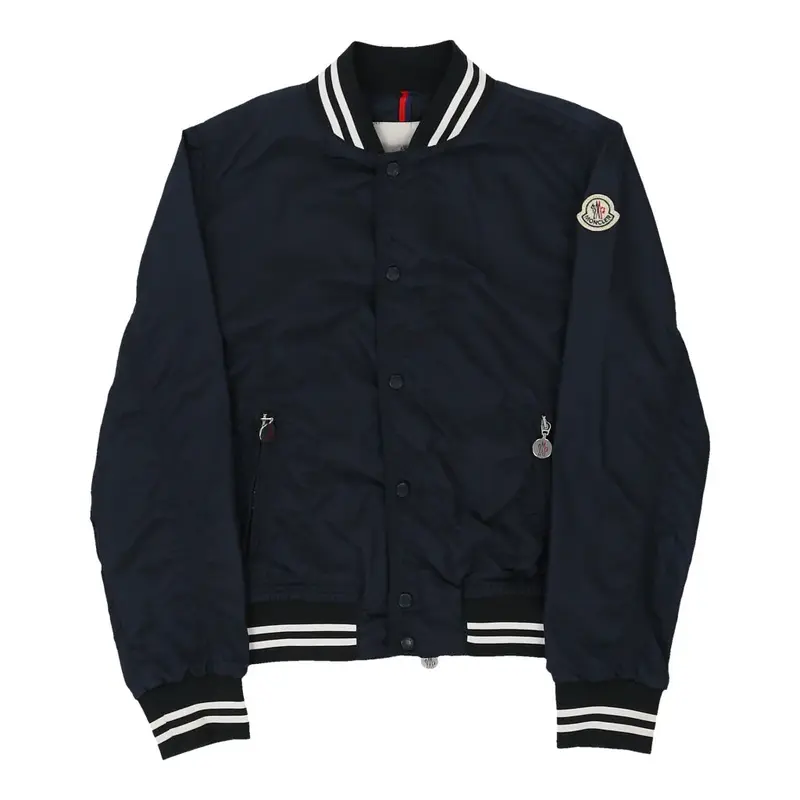 12 Years Moncler Bomber Jacket - Medium Blue Polyamide | Size: medium