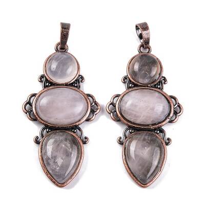 Natural Rose Quartz Pendants