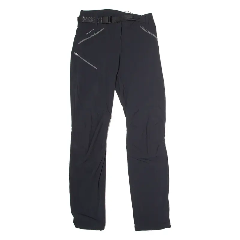 QUECHUA Outdoor Womens Trousers Black Regular Straight W28 L32