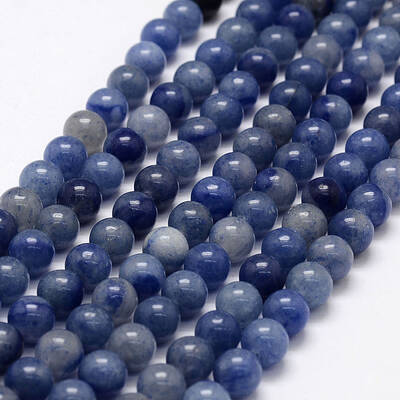Dyed & Heated Natural Blue Aventurine Beads Strands