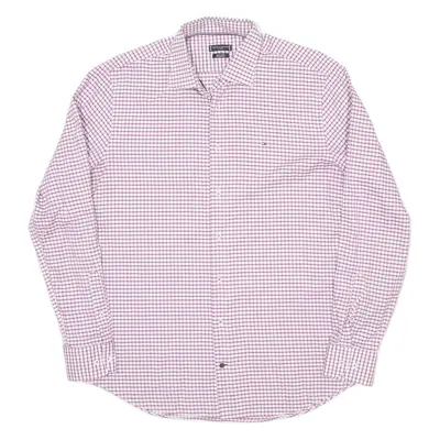 TOMMY HILFIGER Mens Shirt Purple Check Long Sleeve XL