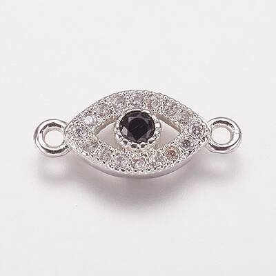 Brass Cubic Zirconia Links