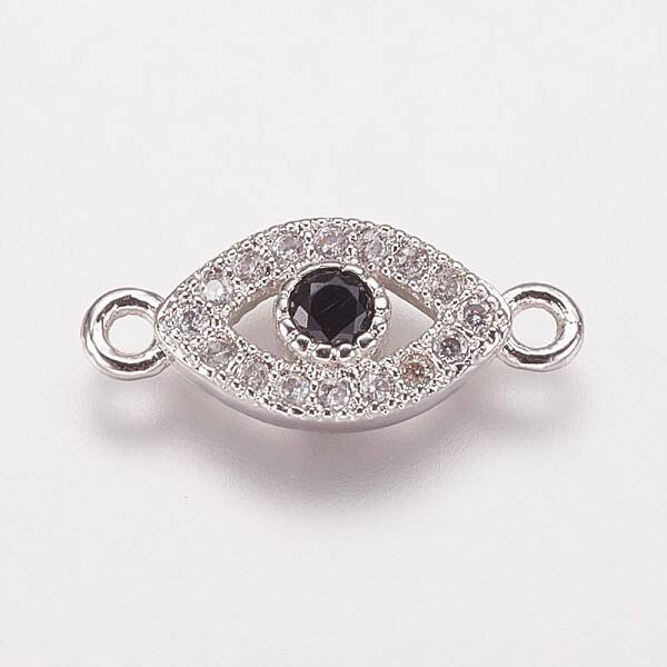 Brass Cubic Zirconia Links