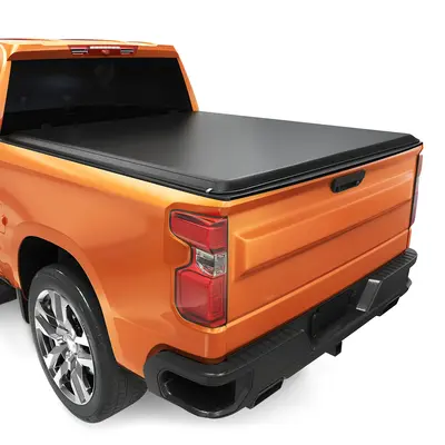 YITAMOTOR® 2020-2025 Chevy Silverado/GMC Sierra 2500 3500 HD Soft Roll Up Tonneau Cover, Fleetside 6.9 ft Bed