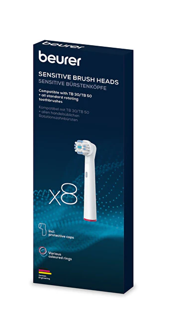 Beurer Testine Di Ricambio Per Spazzolino Sensitive 8 Pezzi