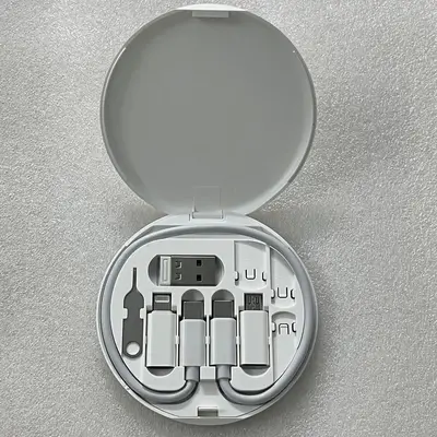 1 Set Multi USB Charging Cable Adapter Kit, Micro USB & Type C Data Cable Adapter Set with Storage Box, 60W Fast Charging Cab...