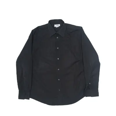 HERMES Formal Shirt Black Long Sleeve Mens L