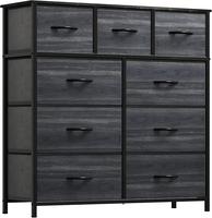 DWVO Chest of Drawer with 9 Drawers for Bedroom Fabric Dresser Storage Drawers With Handles Metal Frame for Living Room, Hall...