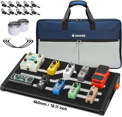 Donner Guitar Effects Pedal Board - 18.16 x 12.76 x 2.64