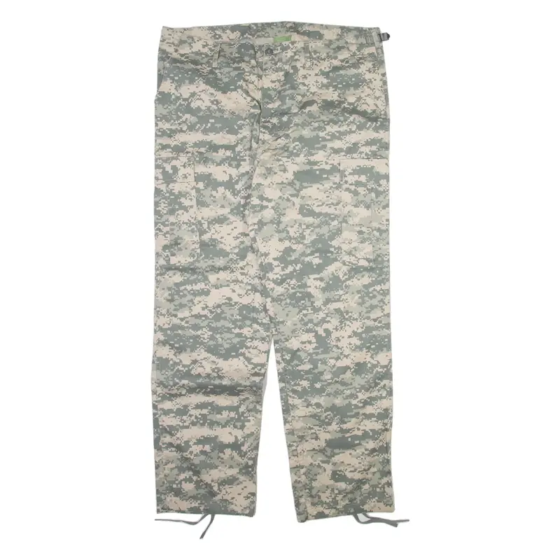 DICKS ARMY SHOP Camo Cargo Mens Trousers Green Relaxed Straight W40 L32