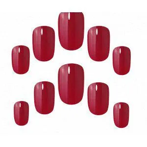 Elegant Touch Polished Colour 24 Unghie con colla Squoval Rich Red
