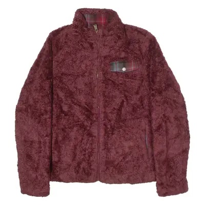 PENDLETON Womens Fleece Jacket Maroon M
