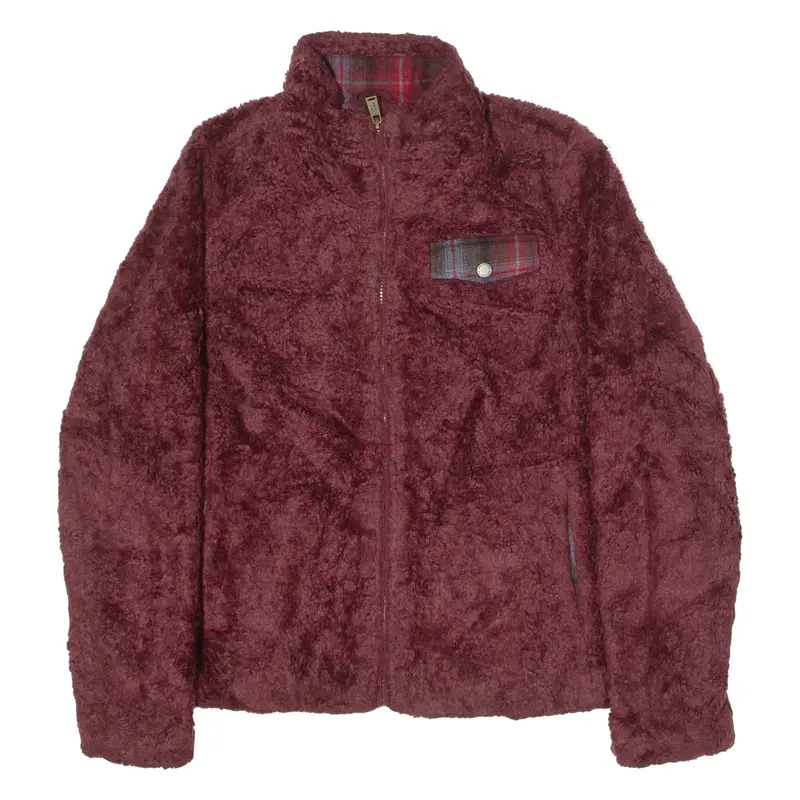 PENDLETON Womens Fleece Jacket Maroon M