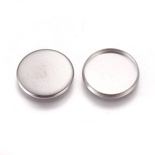 Tarnish Resistant 304 Stainless Steel Plain Edge Bezel Cups