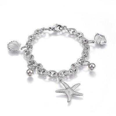 Tarnish Resistant 304 Stainless Steel Charm Bracelets