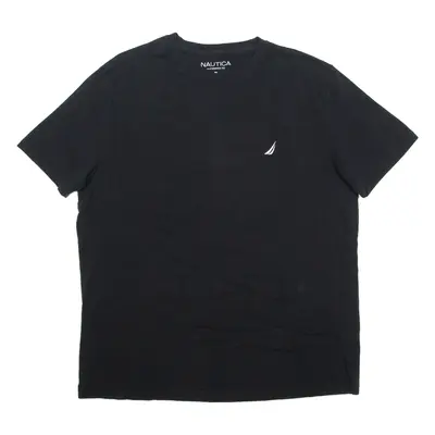 NAUTICA Mens T-Shirt Black Crew Neck XL