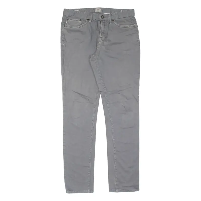 TIMBERLAND Mens Jeans Grey Slim Straight Stone Wash W32 L32