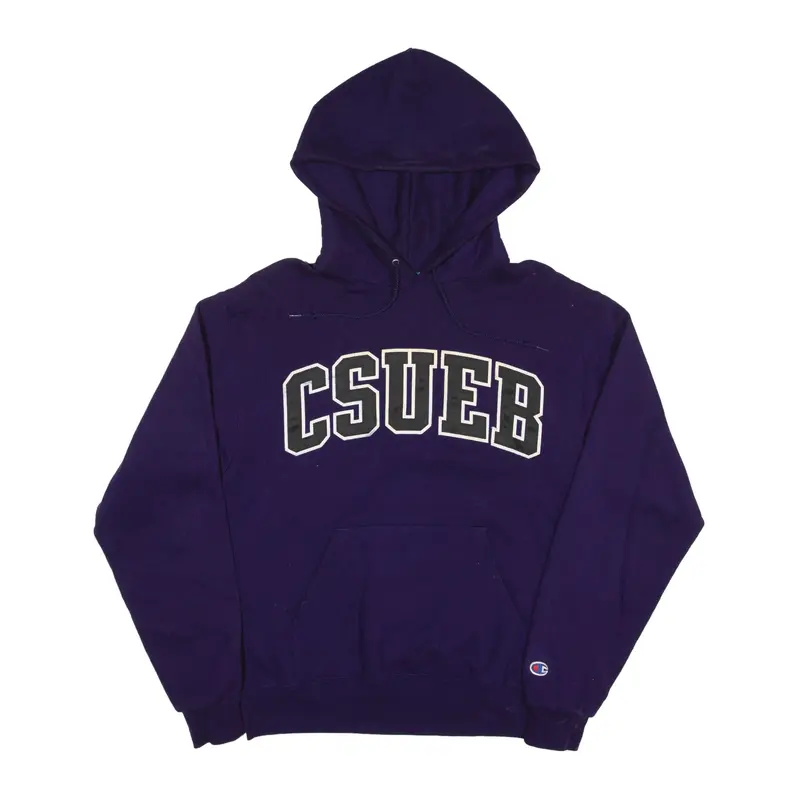 CHAMPION CSUEB USA Hoodie Purple Pullover Mens S