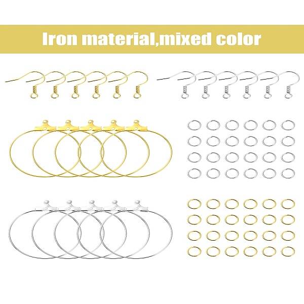 DIY Iron Ring Dangle Earring Making Kits