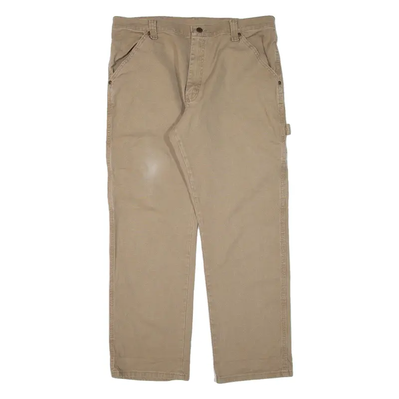 WRANGLER Carpenter Mens Trousers Beige Regular Straight W36 L30