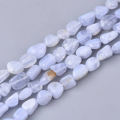 Natural Blue Lace Agate Beads Strands