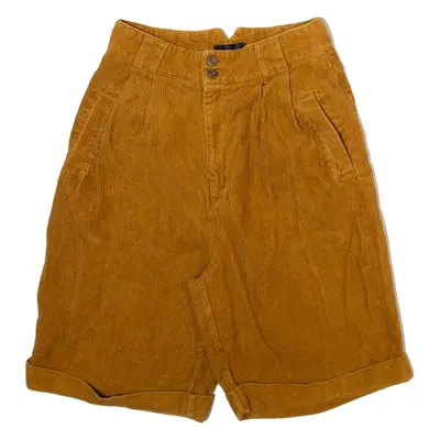 PASTA Womens Corduroy Shorts Brown Relaxed S W26
