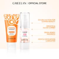 【B】GMEELAN 2pcs Skincare Set With Orange Enzymes Exfoliating Gel 50G Sakura Gluta Underarm Cream 30G