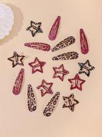 Leopard & Star Design Hair Clips, Casual and Versatile Hair Accessories for Women, Simple Style Hair Clip for Daily Wear, Bar...