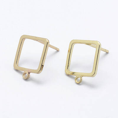 Brass Stud Earring Findings