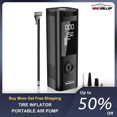 Portable Wireless Tire Inflator Portable Car Air Compressor, 90W 7800 mAh 3x Faster Air Pump for Car Tires with Tire Gauge Pr...
