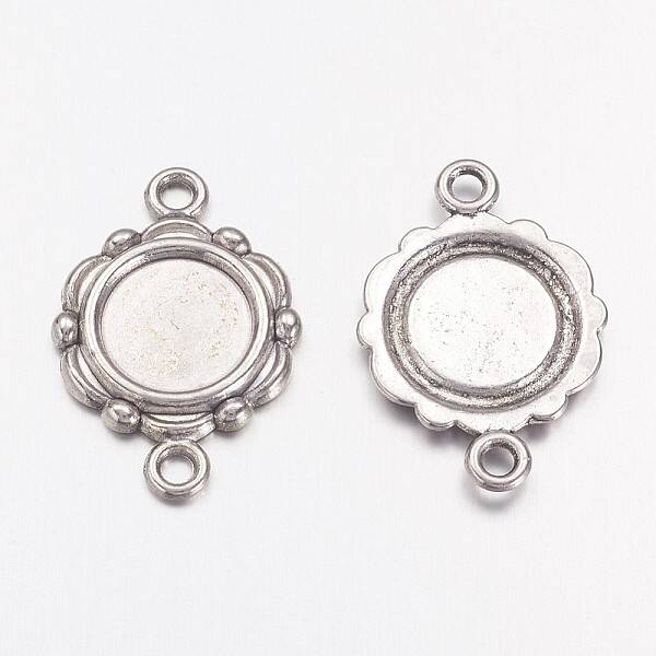 Tibetan Style Link Cabochon Bezel Settings