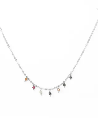 Cuy Necklace | Gemstone: Watermelon Tourmaline | Metal Color: Silver
