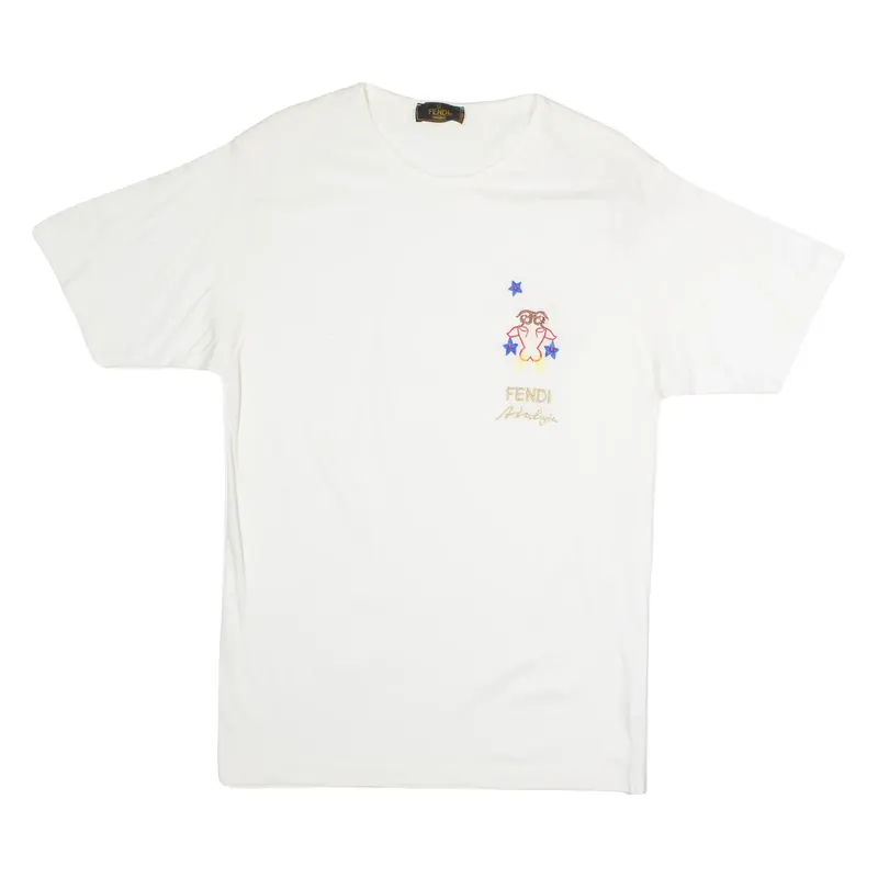 FENDI Astrologia Mens T-Shirt White 90s M
