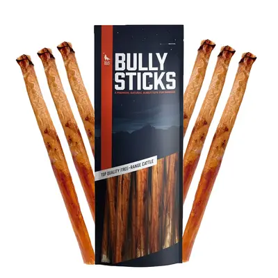 Wild Wolf 12-inch CollaBully Sticks (12 Pack) Part Bully Stick and Part Collagen Stick - Double The Flavor and Nutrients - 10...