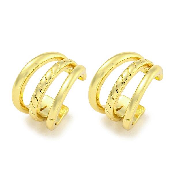 Brass Cuff Earrings