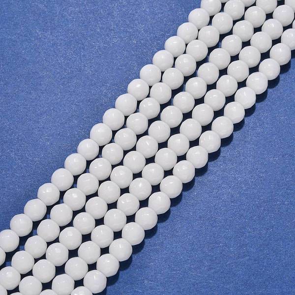 Synthetic White Agate Beads Strands