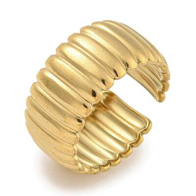 304 Stainless Steel Open Cuff Ring for Women