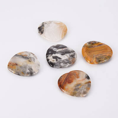 Natural Crazy Agate Thumb Worry Stone