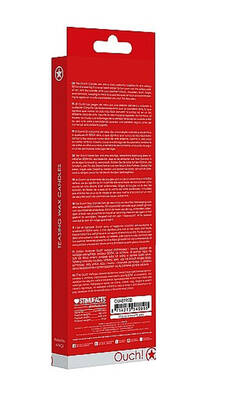 Teasing Wax Candles Large - Red - 4-Pack