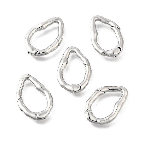 Brass Irregularity Spring Gate Rings
