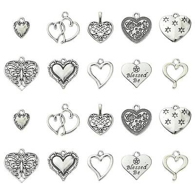 60Pcs 10 Styles Tibetan Style Alloy Pendants