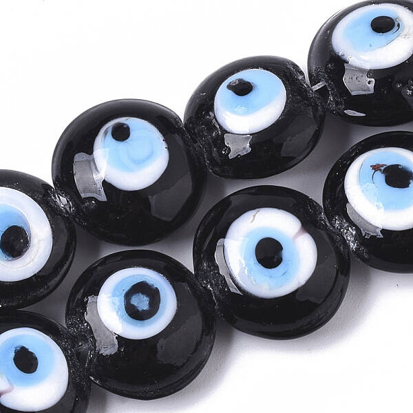 Handmade Evil Eye Lampwork Beads Strands