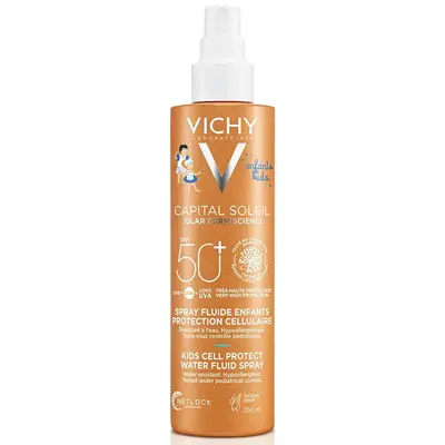 Vichy Capital Soleil Protezione Solare Per Bambini Spf 50+ (Kids Cell Protect Water Fluid Spray) 200 Ml