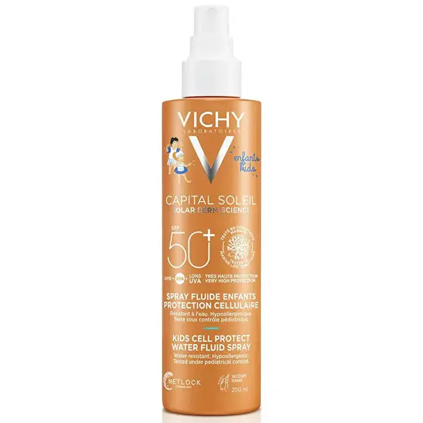 Vichy Capital Soleil Protezione Solare Per Bambini Spf 50+ (Kids Cell Protect Water Fluid Spray) 200 Ml