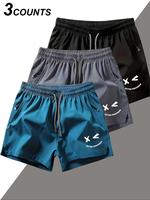 Men's Plain Zipper Pocket Gym Shorts, Casual Breathable Quick Drying Shorts for Summer, Men's Bottoms for Beach Vacation, Wor...