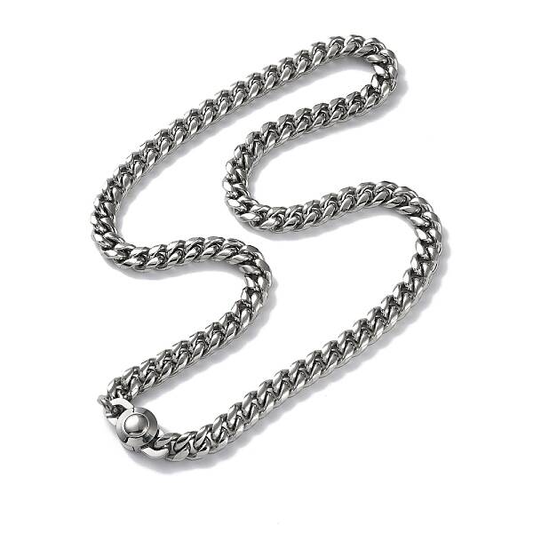 Non-Tarnish 304 Stainless Steel Cuban Link Chain Necklaces