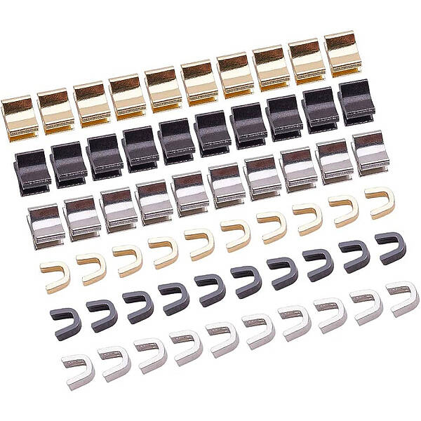 BENECREAT 30 Sets 3 Colors #5 Zipper Stopper and Zipper Bottom Brass Zipper Replacement Parts for Sewing Clothing Crafts (10S...