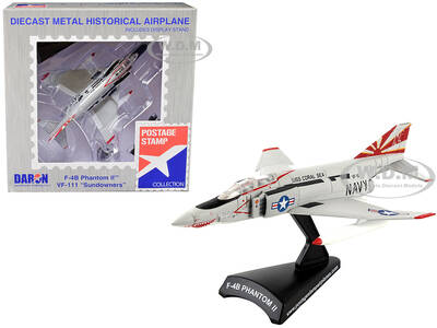 McDonnell Douglas F-4B Phantom II Fighter Aircraft VF-111 Sundowners United States Navy 1/155 Diecast Model Airplane by Posta...
