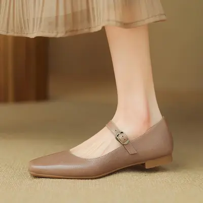 CHIKO Julieta Square Toe Block Heels Mary Jane Shoes